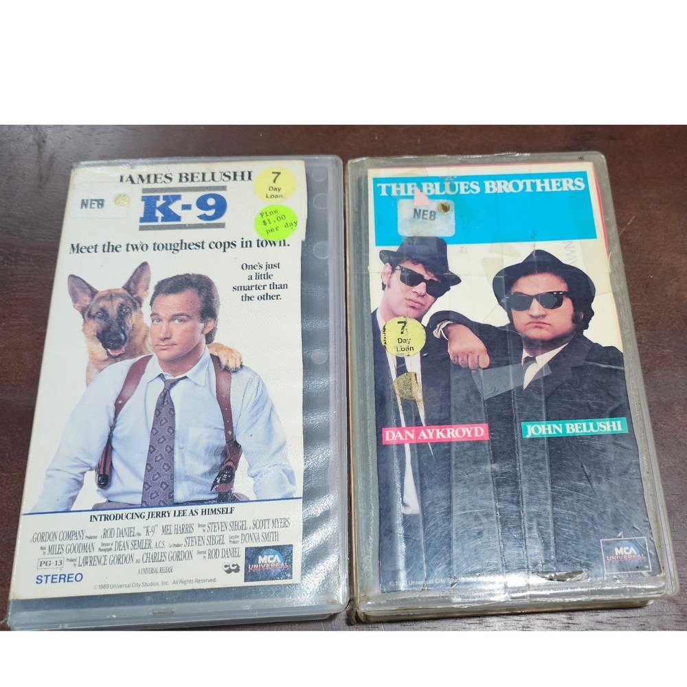 James Belushi John Belushi‎ VHS Lot The Blues Brothers K-9 Comedy Movies MCA